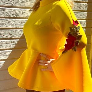 CQ by CQ Fall Bell Sleeved Tailored Shirt